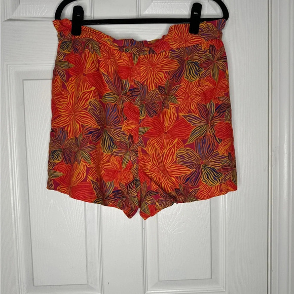 HOUSE OF HARLOW 1960 Tropical Floral Backless Tank And Shorts Set Linen Blend M - Picture 7 of 8